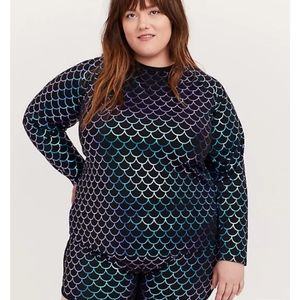 Torrid Mermaid Rashguard Swimsuit Shirt